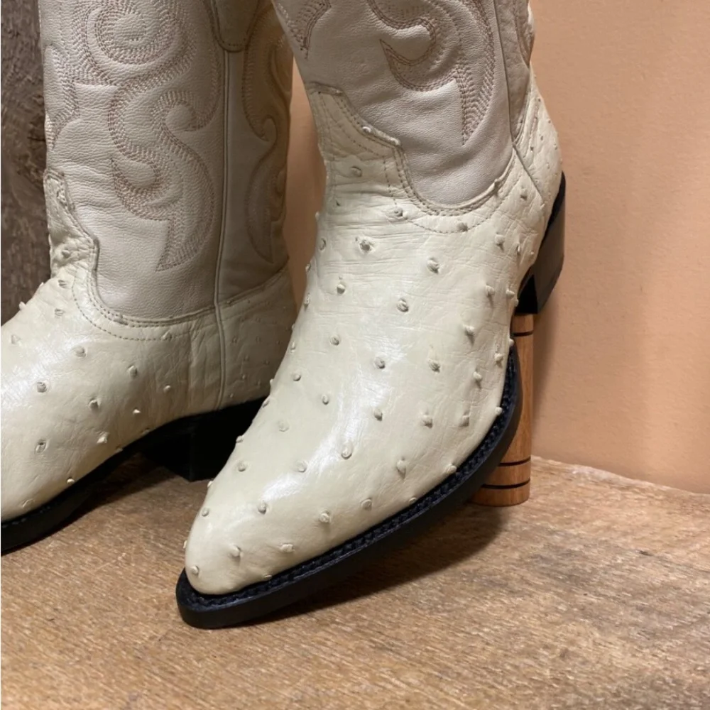 Veretta Ostrich Quail Boots kids USA 19 mex 18